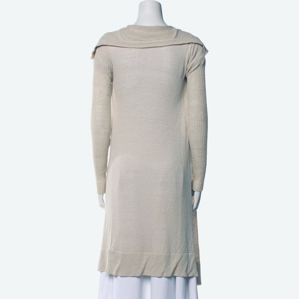 JAMES PERSE Draped Cardigan Silk Ecru Knit Linen/Beige NWT $295 Small/ Medium - Picture 13 of 14